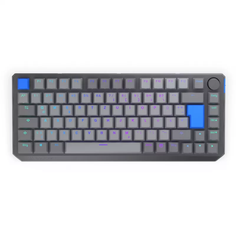 Compact 75% draadloos mechanisch toetsenbord ENDORFY Thock V2 met gele switches, DE-layout