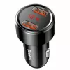 Baseus Magic CCMLC20A-01 autolader, 2x USB-A QC 3.0, 45 W, 6 A, spanningsdisplay, zwart