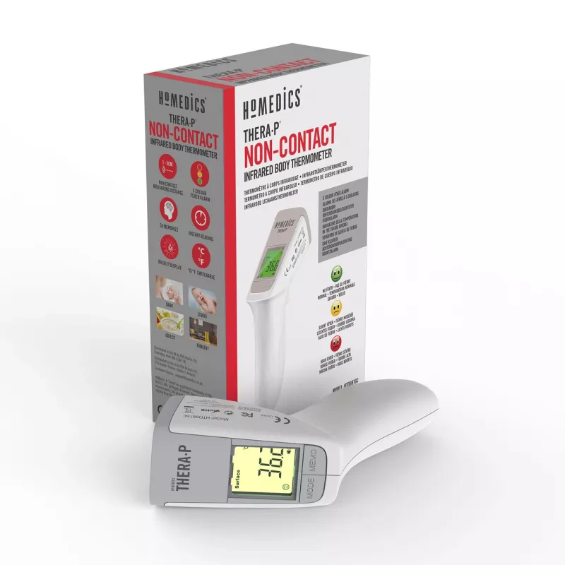 Contactloze infraroodthermometer HoMedics TE-450-EU — contactloze temperatuurmeting, snelle reactie