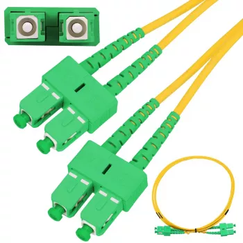 Patchcord Extralink SC/APC–SC/APC singlemode duplex G.652D 3mm 5m