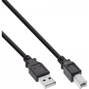 InLine USB 2.0-kabel A naar B, zwart, bulkverpakking van 70 stuks (B-34502X)