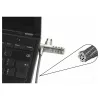 Dicota beveiligingskabel T-Lock, combinatie, gesloten 3x7mm slot