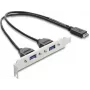 DELOCK USB Type-E Key A ST naar 2× USB-A 5Gbit/s adapter met slotbeugel (model 67345)