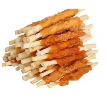 Hondensnack Hilton Chicken Wrap witte rawhide bot 500 g – natuurlijke kauwsnack, 500 g, proteïne 60%, vet 3,5%