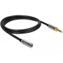 Audiokabel 3,5 mm DeLOCK 85780 1 m zwart grijs