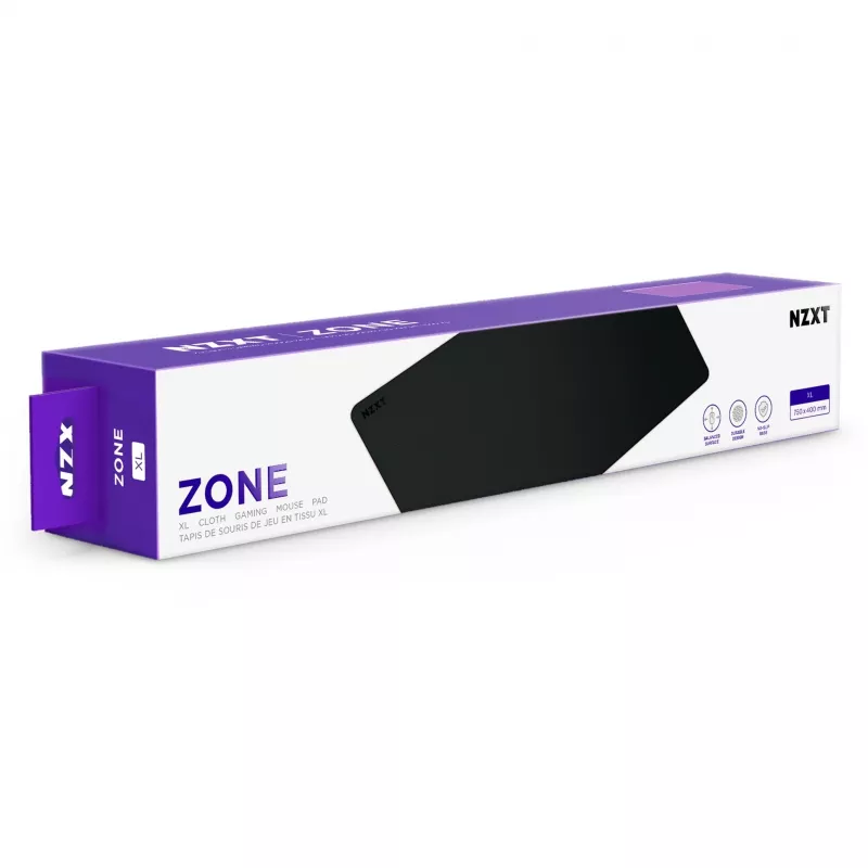 NZXT Zone muismat XL 750x400mm zwart MM-XLGSP-BK retail
