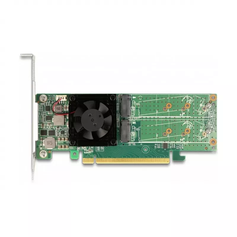 DeLOCK PCI Express x16-kaart naar 4 x interne NVMe M.2 Key M – low-profile formaat