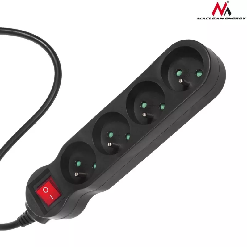 MCE182 elektrisch verlengsnoer stekkerdoos 4 stopcontacten (5 M) - Maclean