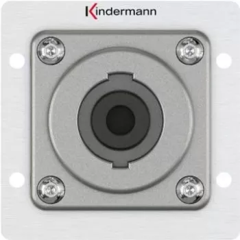Speakon-busaansluiting Kindermann 7444000413 — 1-voudig aluminium, 50×50 mm, 40 mm diepte