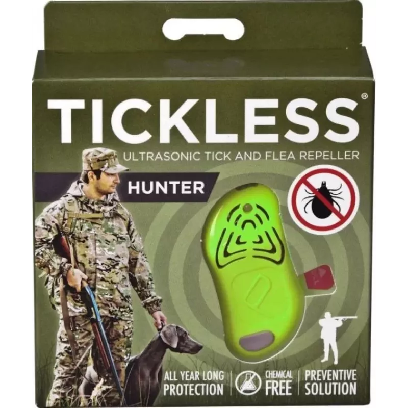 TICKLESS ultrasone tekenverwijderaar, voor jagers HUNTER, groen