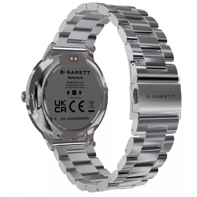 Smartwatch Garett Quantum — roestvrij staal zilver