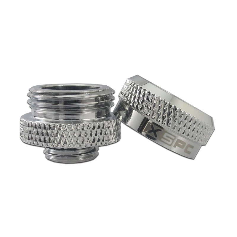 XSPC connector G1/4 naar 14mm hardtube, chroom - 8 stuks