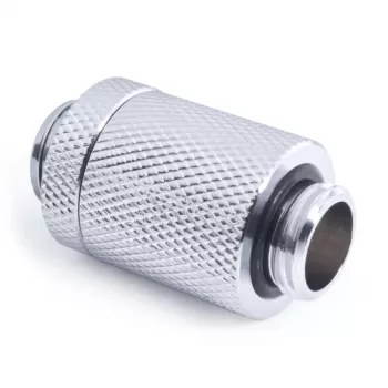 Alphacool ES D-Plug 25,5 mm G1/4 buitendraad naar G1/4 buitendraad, chroom