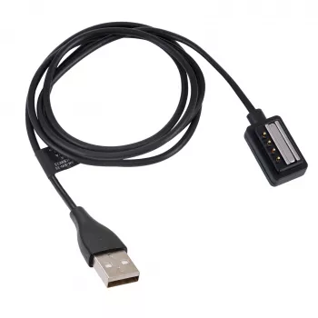 Akyga AK-SW-33 magnetische laadkabel voor Suunto 9 / D5 / Spartan Sport, USB-A, 1 m, zwart