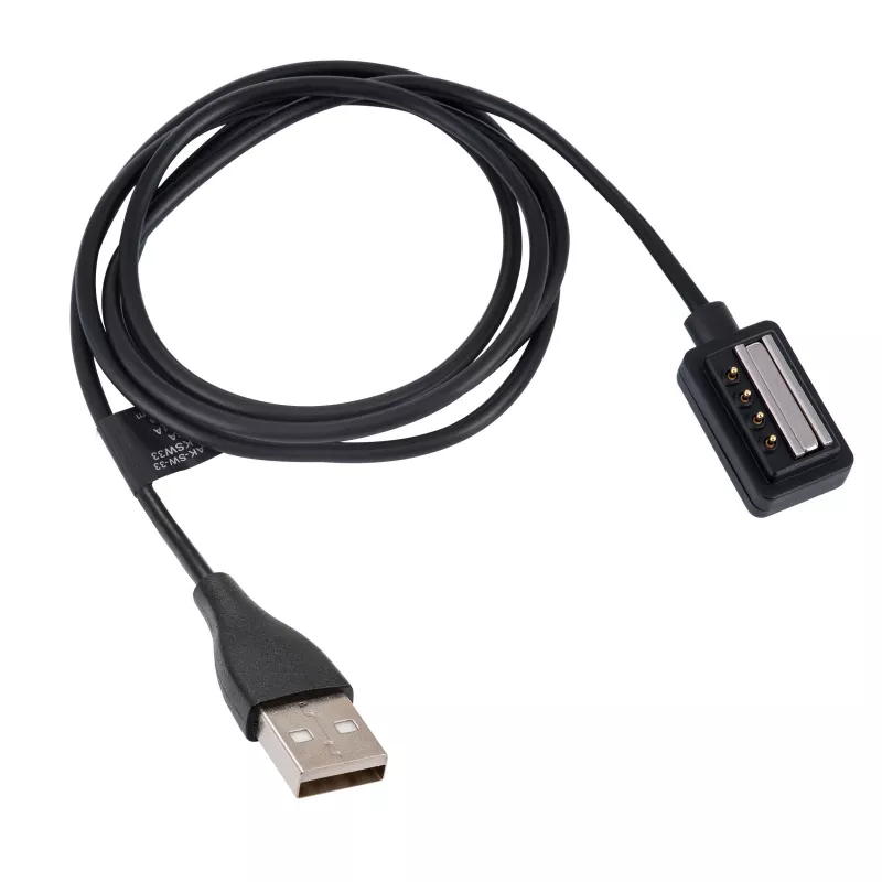 Akyga AK-SW-33 magnetische laadkabel voor Suunto 9 / D5 / Spartan Sport, USB-A, 1 m, zwart