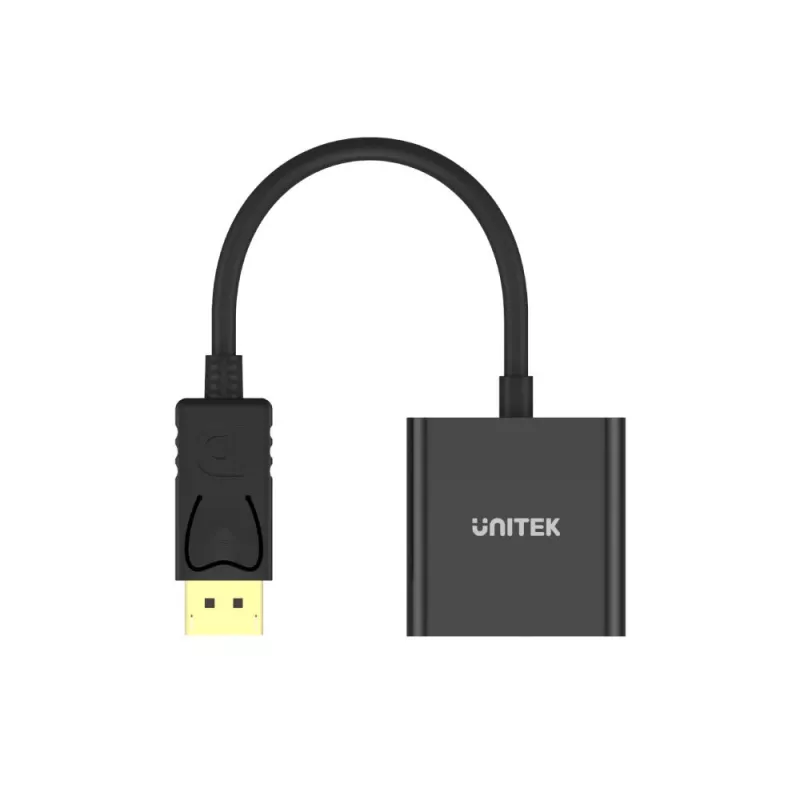 UNITEK Y-5118E DisplayPort-naar-VGA-adapter zwart stekker
