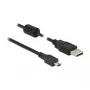 USB-kabel DeLOCK 84912 USB 2.0 1 m USB A Mini-USB B zwart