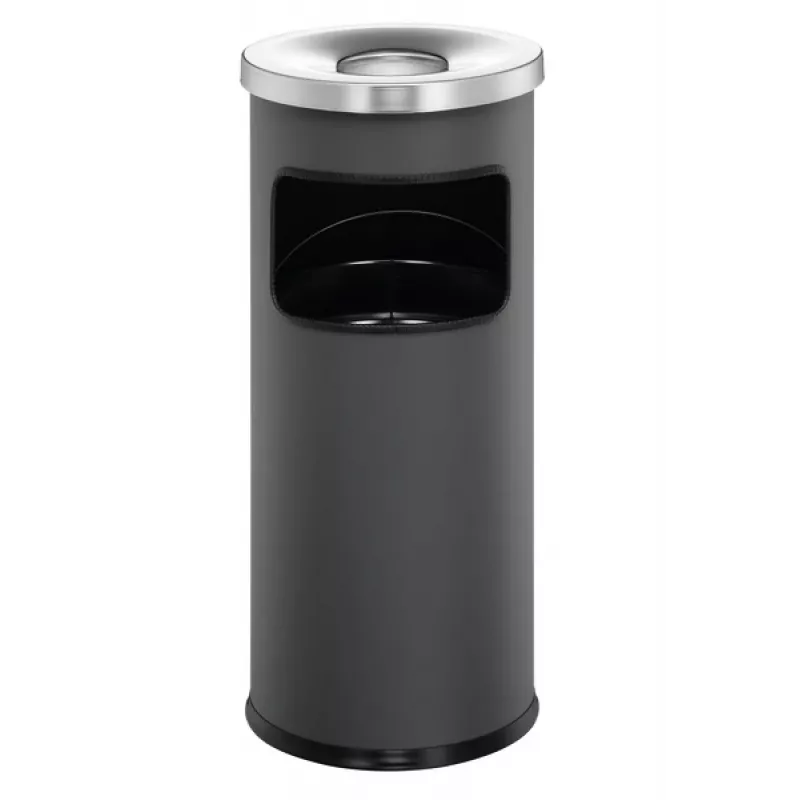 Durable 3332-58 ronde as-/afvalbak, 17 L, aluminium/metaal, antraciet
