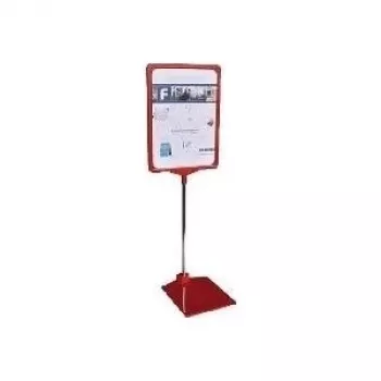 Displaystandaard Franken PSM A3 01 metalen voet voor A3-documenten, rood