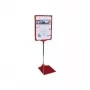 Displaystandaard Franken PSM A3 01 metalen voet voor A3-documenten, rood