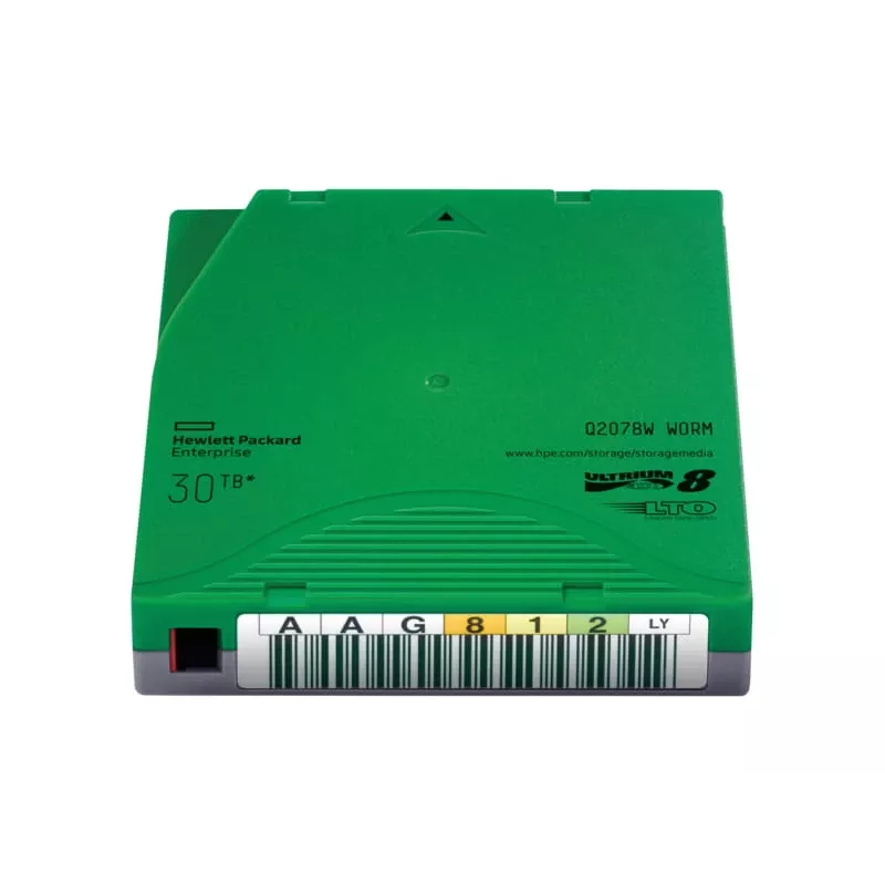 Hewlett Packard Enterprise HPE Ultrium WORM datacartridge - LTO Ultrium WORM 8 - 12TB / 30TB - etiketten - groen (Q2078W)