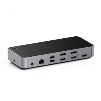 Satechi Triple 4K Display bedrade dock zwart zilver 4K Ultra HD 60 Hz