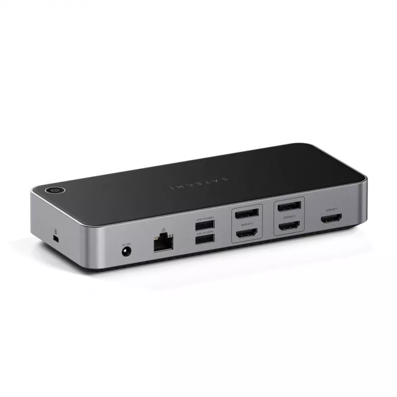 Satechi Triple 4K Display bedrade dock zwart zilver 4K Ultra HD 60 Hz