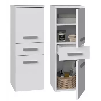 Badkamerkast Top e Shop NEL V DDS BIEL — vrijstaand 300×300×850 mm, 3 legplanken, wit