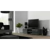 TV-standaard cama meble SOHO 140 — 1400×430×370 mm, grijze bovenzijde (spaanplaat), grijs frame