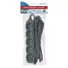 Stekkerdoos ESPERANZA ELK208K — 5 stopcontacten, 3 m kabel, zwart