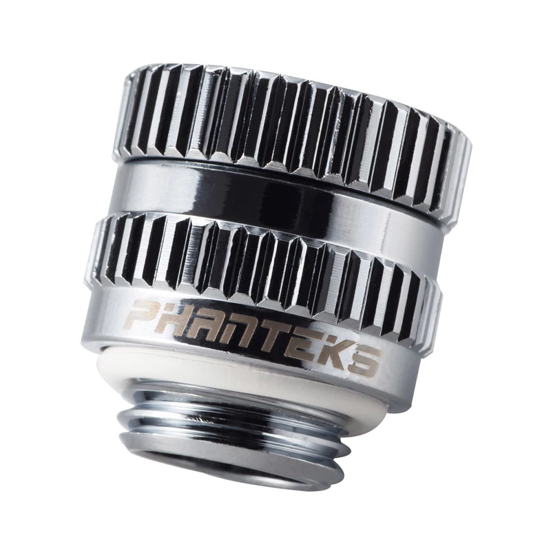 Rechte compressiefitting PHANTEKS Glacier M-F G1/4 chroom draaibaar — PH-RA_CR_MF