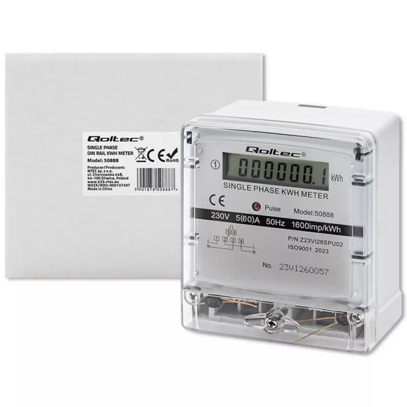 Eenfasige elektronische energieverbruiksmeter 230V LDC