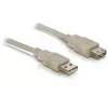 USB 2.0-verlengkabel DeLOCK 82240 3m grijs