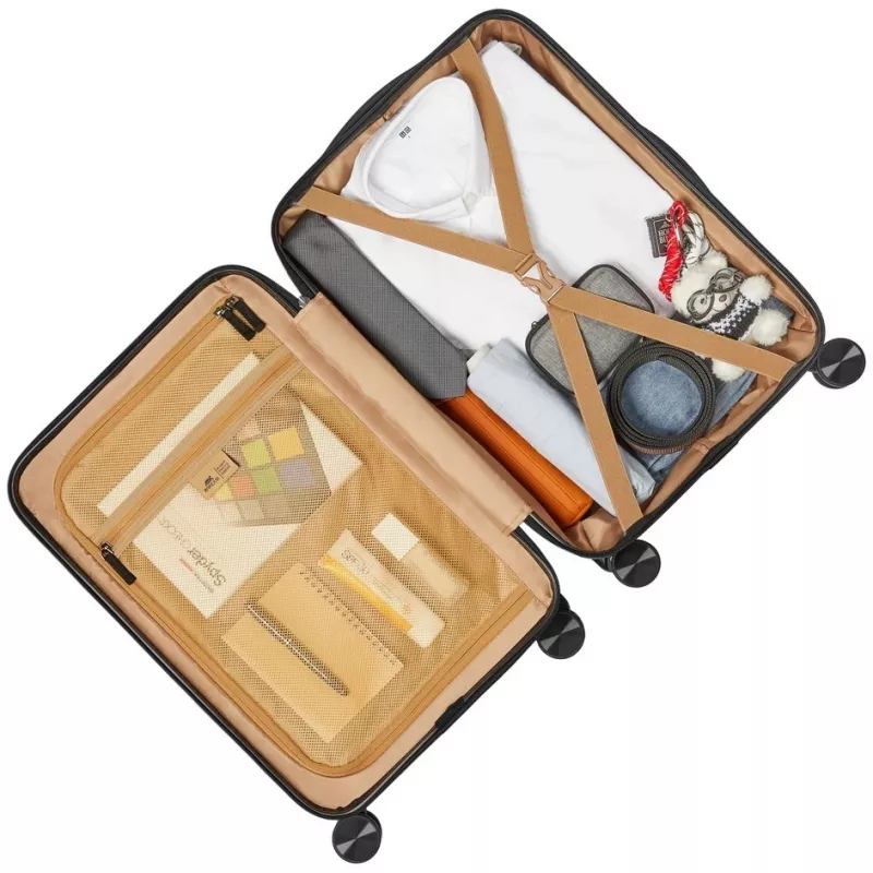 Koffer handbagage Rivacase Clark ECO 8181 — compacte handbagagekoffer, zwart