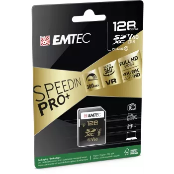 Flashgeheugen Emtec 128 GB UHS-II SpeedIN PRO+