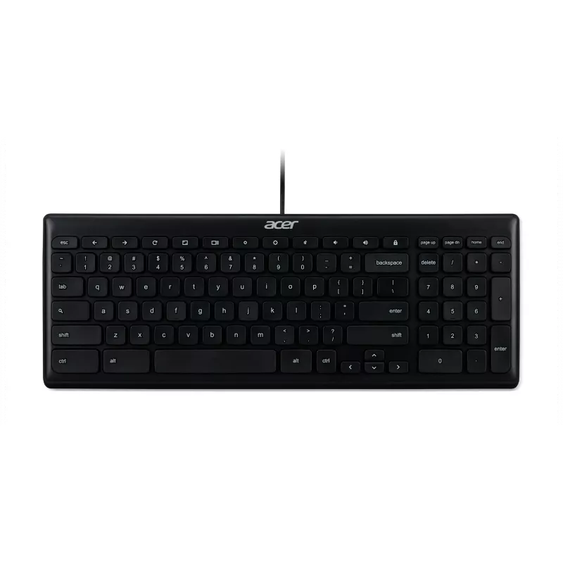 Acer AKW900 GP.KBD11.04F bedraad USB-toetsenbord, US International QWERTY, zwart