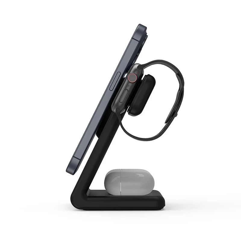 Indoor-oplader Crong CRG-MSPS-BLK smartwatch zwart Lightning USB draadloos