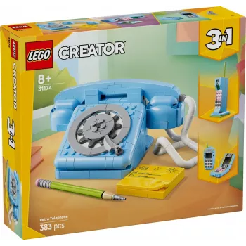 Constructiespeelgoed LEGO Creator 3-in-1 31174 retro-telefoon set, 383 onderdelen, 8+ jaar, 70×110×150 mm