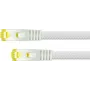 Python Series RJ45-patchkabel met Cat.7-ruwkabel - bescherming van de vergrendelingslip (RNS) en nylonvlecht - S/FTP - PiMF - halogeenvrij - 500MHz - OFC - wit - 25m (8070PY-250W)