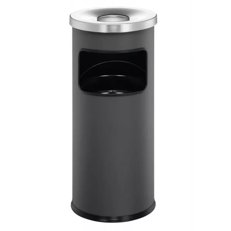 Durable 3332-58 ronde as-/afvalbak, 17 L, aluminium/metaal, antraciet