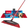 Bezem VILEDA Pet Pro ALWAYS CLEAN met ergonomische rode steel, lichtgewicht
