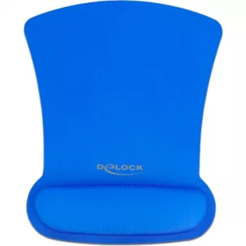 Delock ergonomische muismat met polssteun blauw 255 x 207 mm (12699)