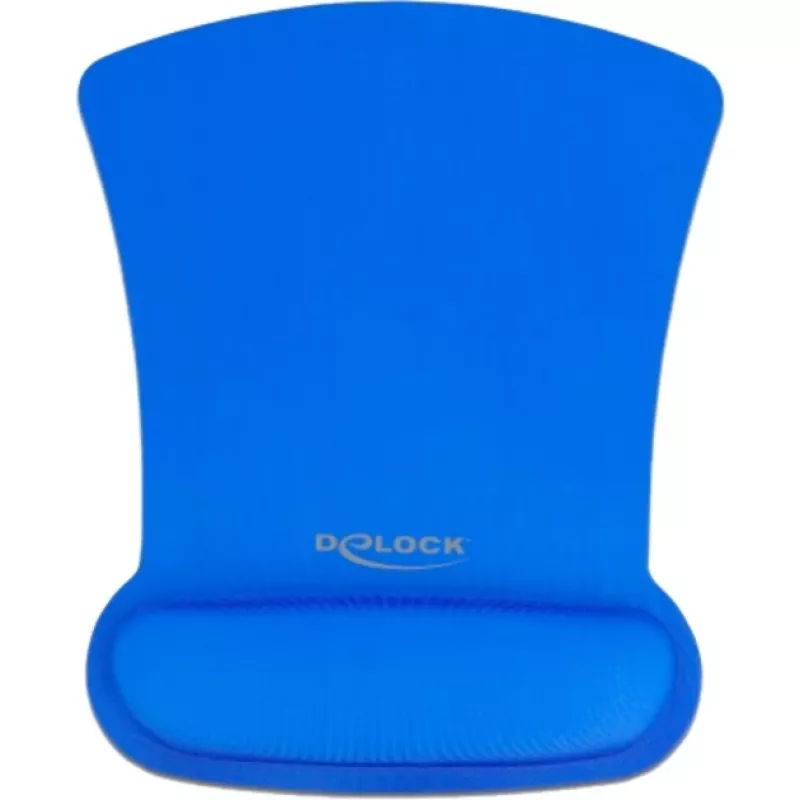 Delock ergonomische muismat met polssteun blauw 255 x 207 mm (12699)