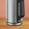Tefal Bronx KI513D10 elektrische waterkoker, 1,7 l, 2400 W, roestvrij staal, draaibare basis, filter, zilver