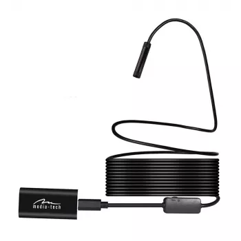WiFi-endoscoop MEDIA-TECH MT4099, 8 mm sonde, 5 m kabel, IP67, 1280×720@30fps, 70° kijkhoek, 800 mAh accu