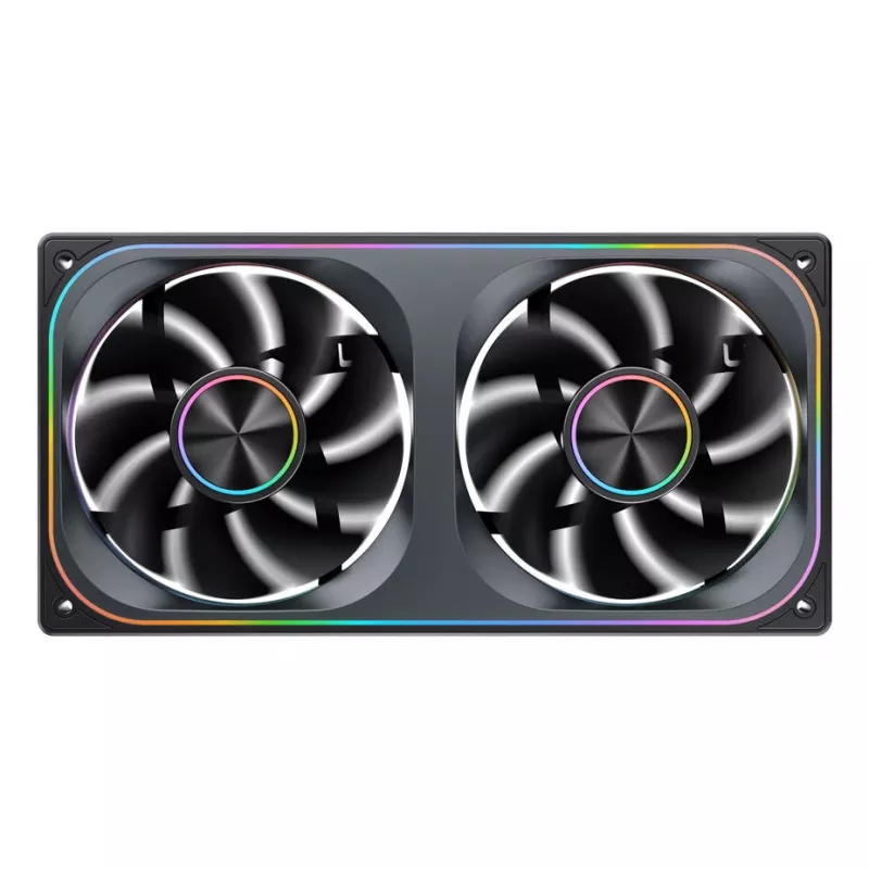 Jonsbo ZA-240 Infinity Mirror ARGB PWM-ventilator met omgekeerde bladen, 240 mm, zwart