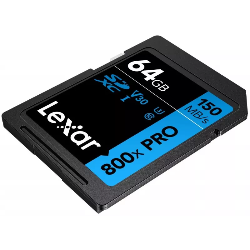 SDXC-flashgeheugen Lexar 64 GB UHS-I 800xPRO — Class 10, U3, V30, 150 MB/s