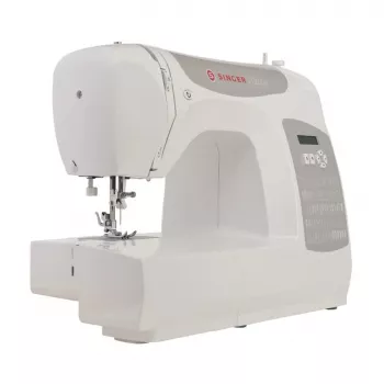 Computergestuurde naaimachine SINGER C5205 elektrisch grijs wit 1 stap