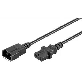 Microconnect PE040610 stroomverlengkabel 1 m 1 AC-uitgang zwart