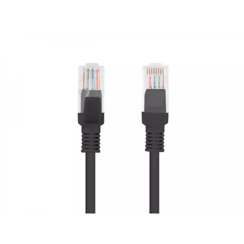 Netwerkkabel LANBERG PCU5-10CC-0100-BK RJ-45 Cat5e, U/UTP, 1 m, zwart
